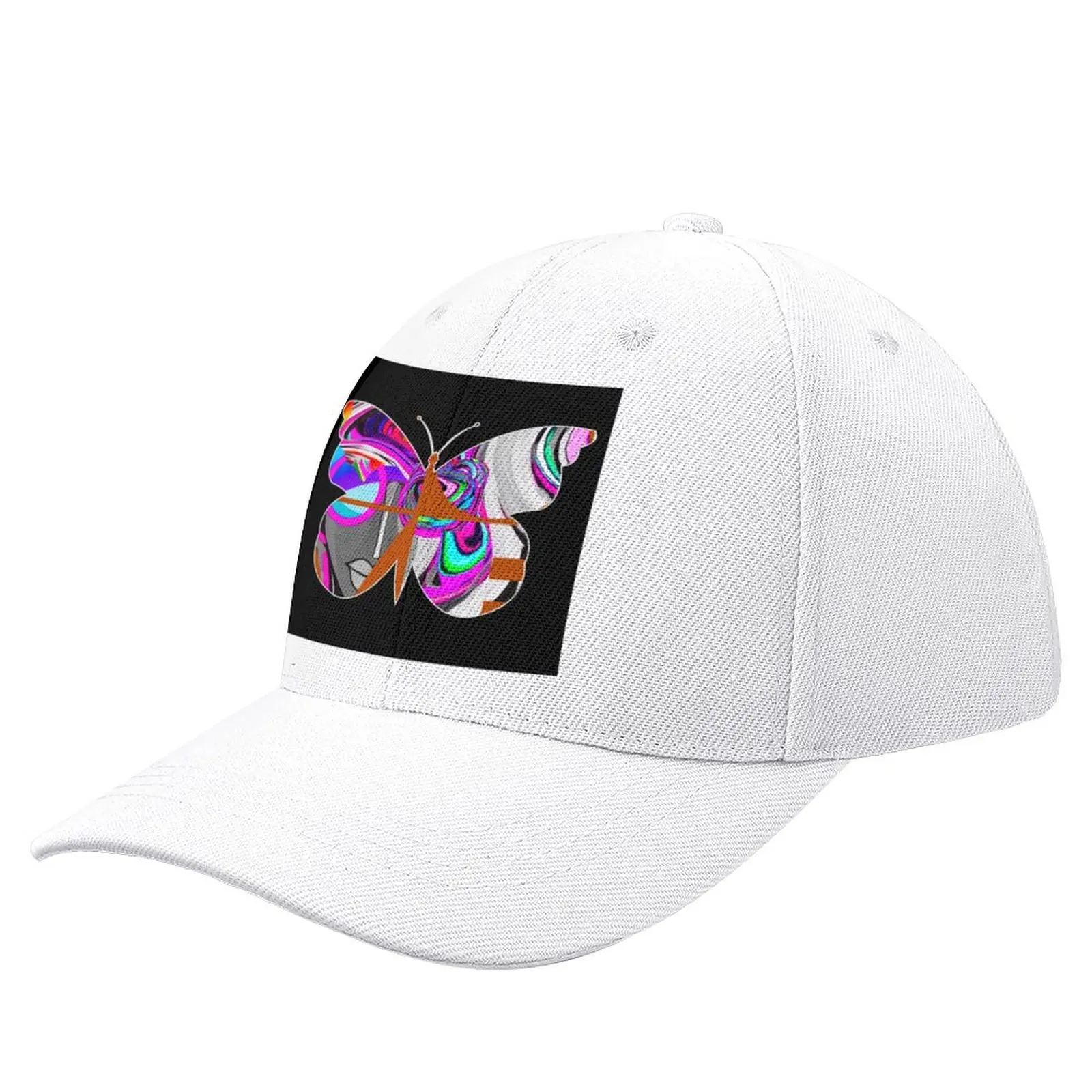 

Butterfly Retro Girl - Brown / Black Baseball Cap Fluffy Hat summer hats Male Rave Mens Tennis Women'S