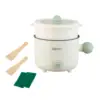 Mini Hot Pot Nonstick Electric Cooker 2 Gear Stainless Steel Multifunctional Ramen Cooker for Steak Cooking Ramen Dumpling Soup 3