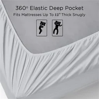 Soft 100% Egyptian Cotton Bed Sheets Set, 1000 Thread Count 4/6pcs Bedding Set, Luxury Silky Fitted and Flat Bedsheet Pillowcase 4