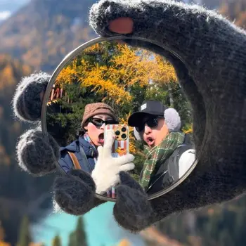 Specchio Convesso Portatile da Viaggio per Selfie, Accessorio Fotografico per Vlog e Viaggi