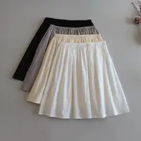 Jupe doublée en coton anti stati, sous-jupe transparente mi-longue pour robe, jupe de sécurité inférieure, jupon Hanfu fin et demi-glissement 2