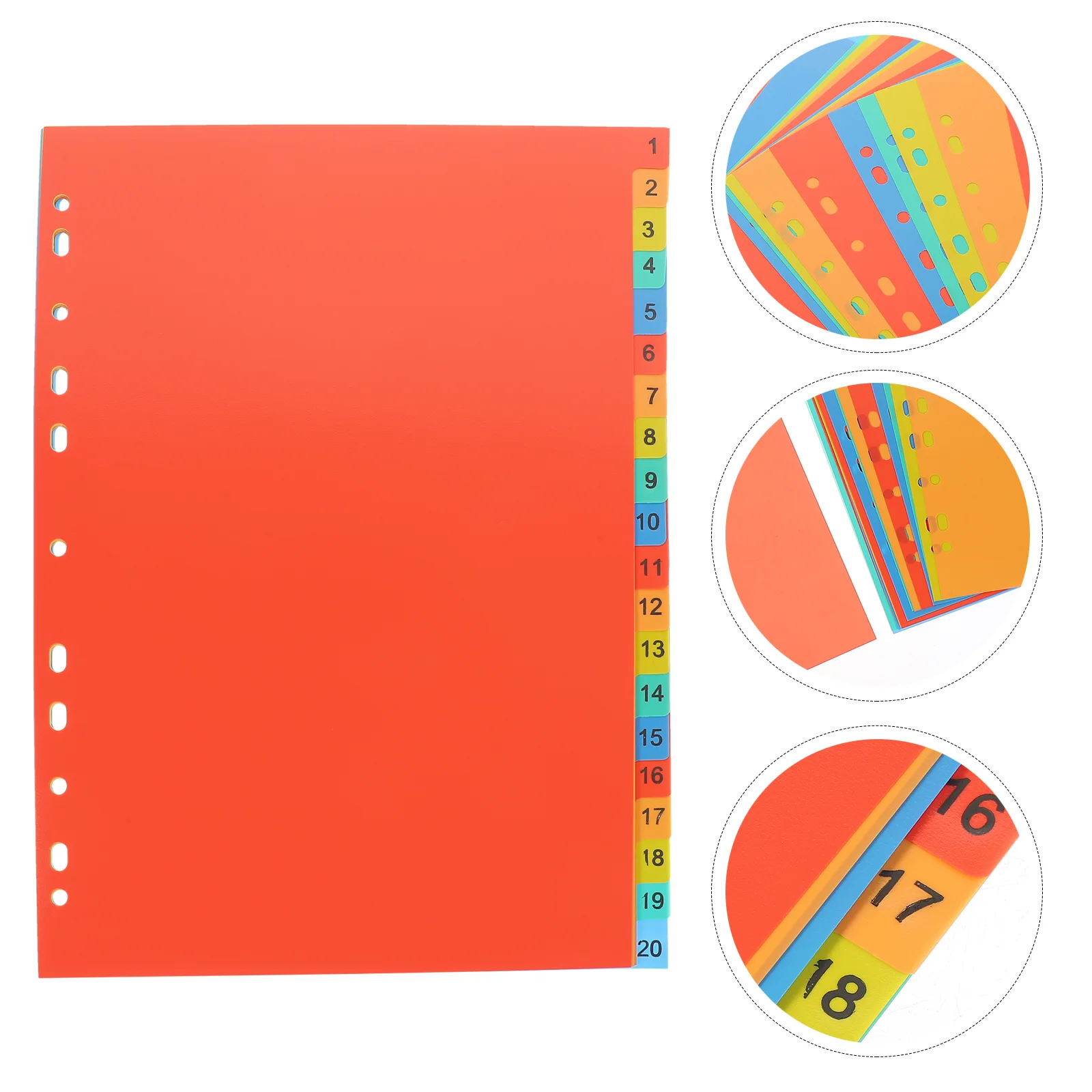 

/ Tab Dividers Binder Plastic Labels Loose Leaf Parts Paper Page Notebook Supplies A4 File Divider For School Office