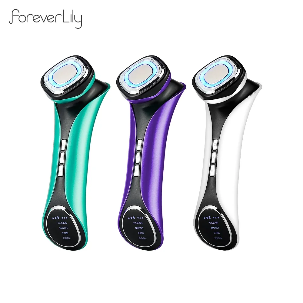 Hot&Cold Treatment Facial Heating Cooling Massager EMS Skin Lifting LED Photon Calm Skin Shrink Pores Remove Edema Ice Cooler