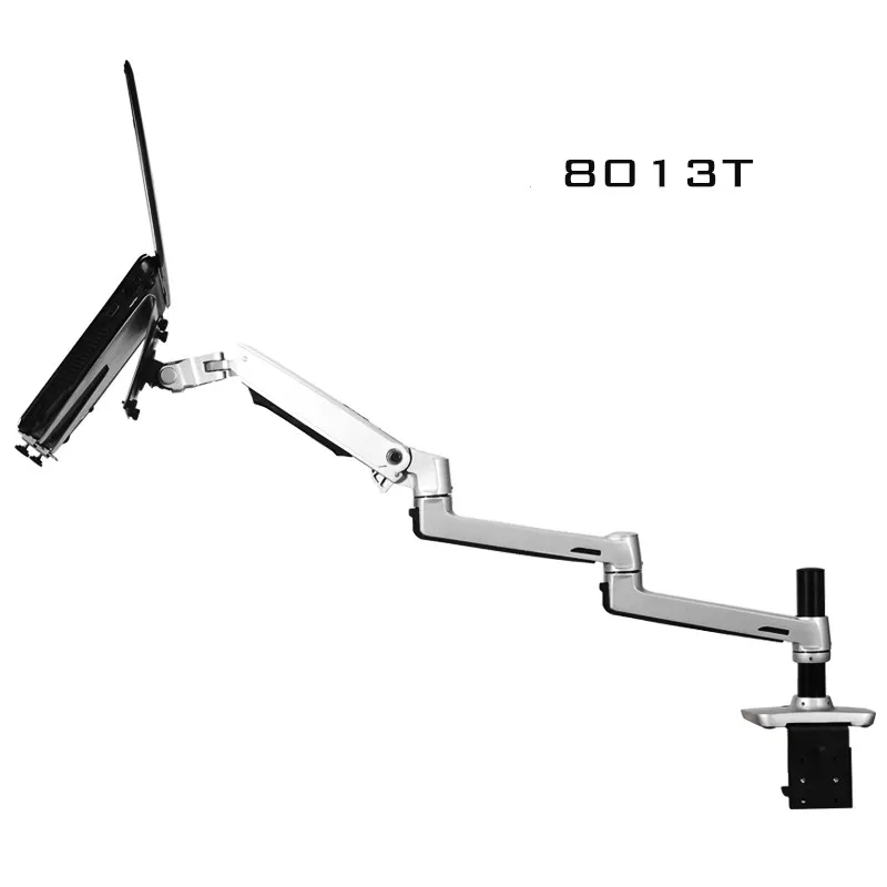 Aluminum Alloy Desktop Mount Ultra-long Arm Dual-use Laptop/ Monitor Holder Full Motion Notebook Bracket 8013CT