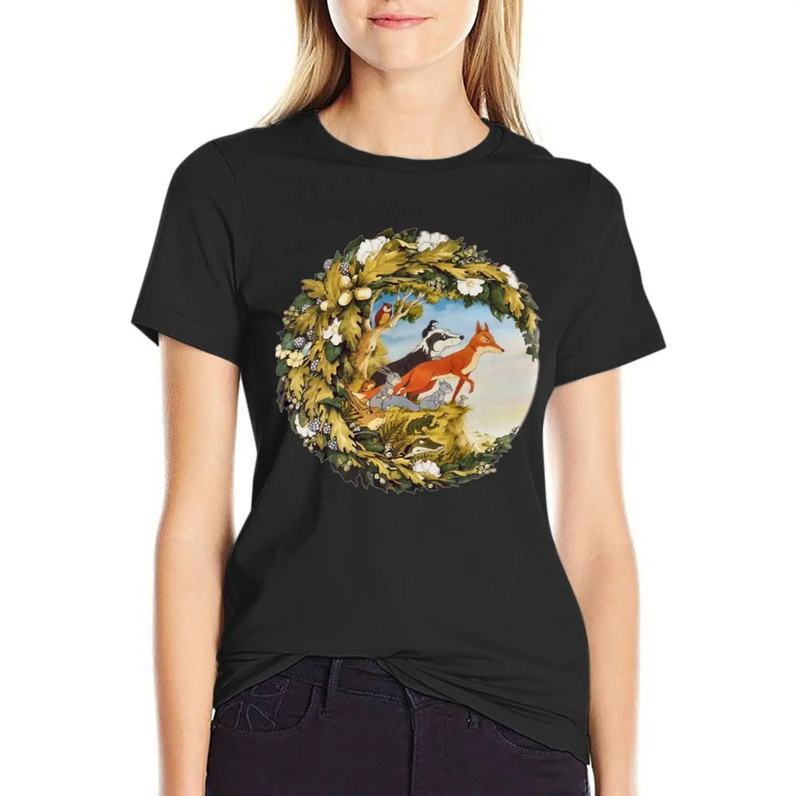 

Классические дизайнерские футболки с изображением животных из дерева, топы, простая женская одежда