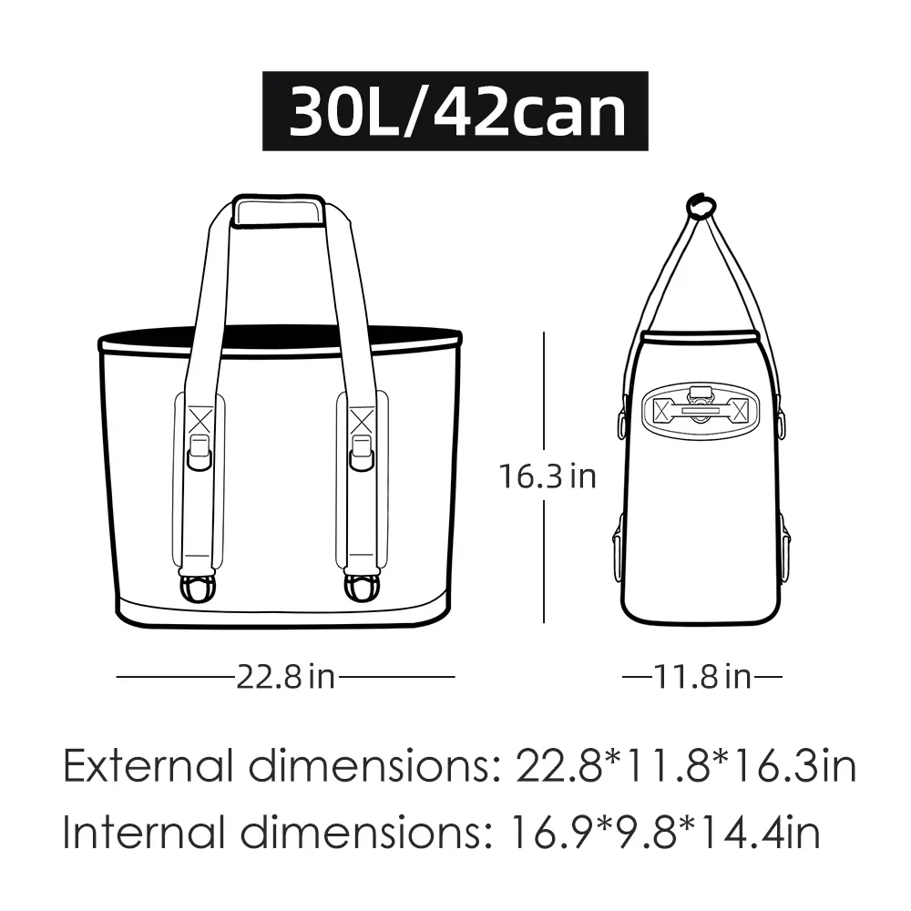 Cooler Bags Factory Waterproof Ice Insulated TPU Quality Portable Camp Soft Cooler with Close Cell Foam
