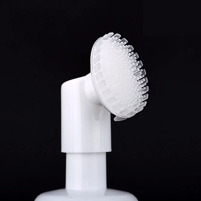 실리콘 폼 마사지 브러시 헤드가 있는 100ml 비누 거품 용기, 페이스 클렌징 무스 펌프 디스펜서, 샴푸용 리필 가능 용기
