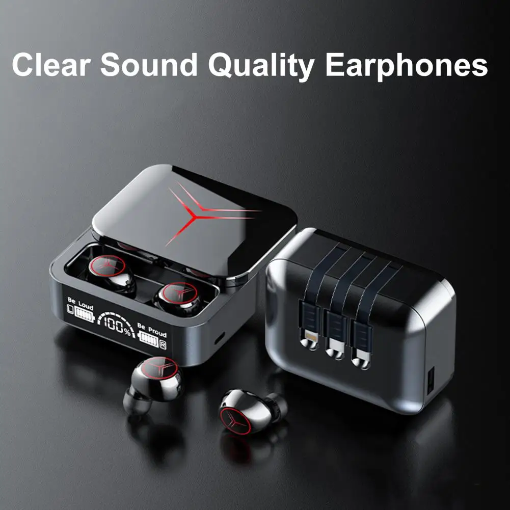 

Noise-free Earphones High-quality M88plus Sports Headphones Noise Cancelling Fast Pairing Low Latency Bluetooth-compatible 5.3