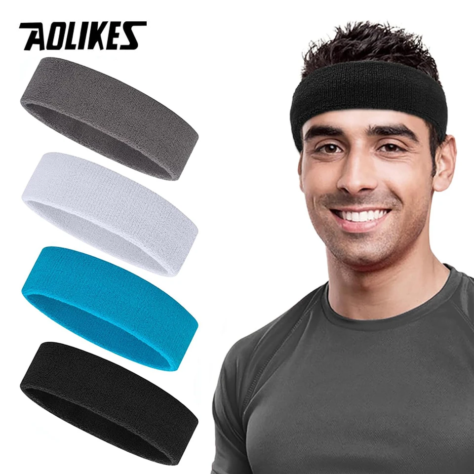 Kenz Laurenz Sweat Bands/Headbands For Women Men Elastic Headband Sports Sweatbands Athletic Stretchy Head Band Workout Running Basketball Moisture Wi