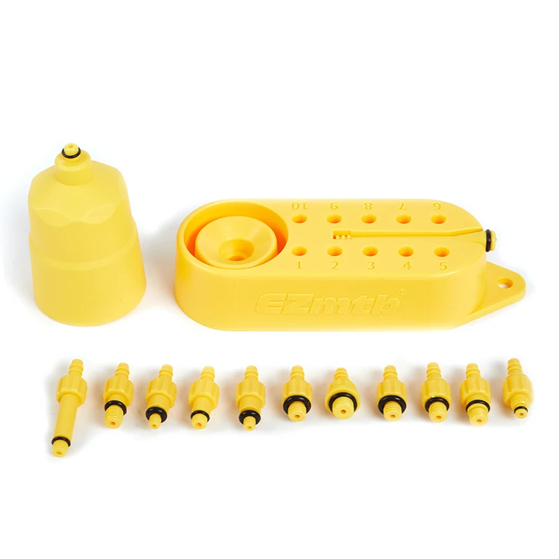 10 in 1 Bicycle Hydraulic Bleed Adapters Set Plastic Oil Funnel  Accessories
