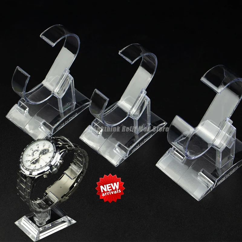 Plastic C-Shaped Display Rack Holder Bracelet Storage Bangle Wrist Band Watch Display Stand Jewelry Organizer 1Pcs