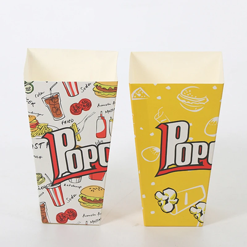 Party Theme Popcorn Containers - Set of 10/20/30 Decorative Paper Buckets