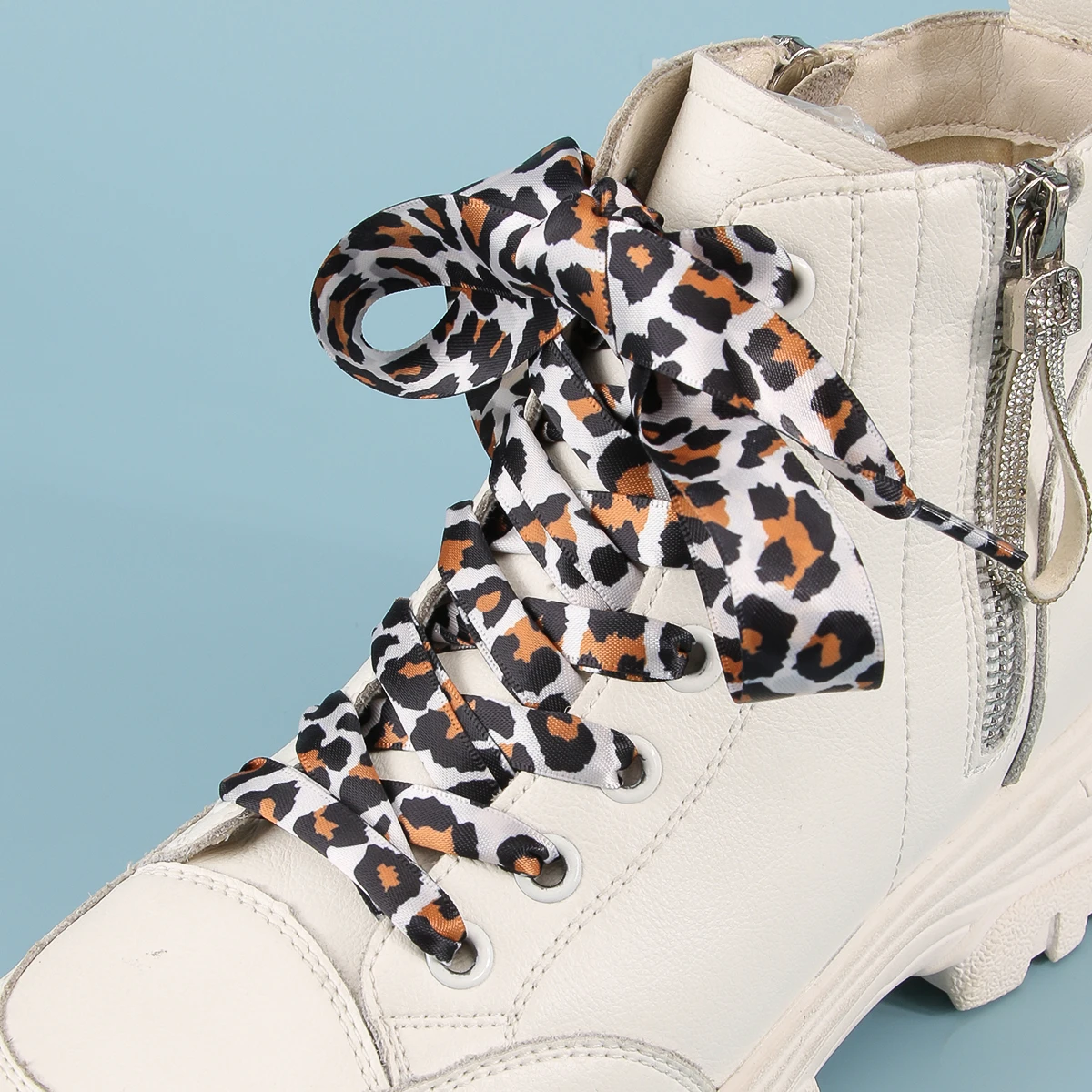 1 Paar Leoparden-Schnürsenkel für elegante Schuhe, flache Schnürsenkel, Schnürsenkel für Sneaker, Schuhdekoration, Schnürsenkel für Sportschuhe. – Detail 15