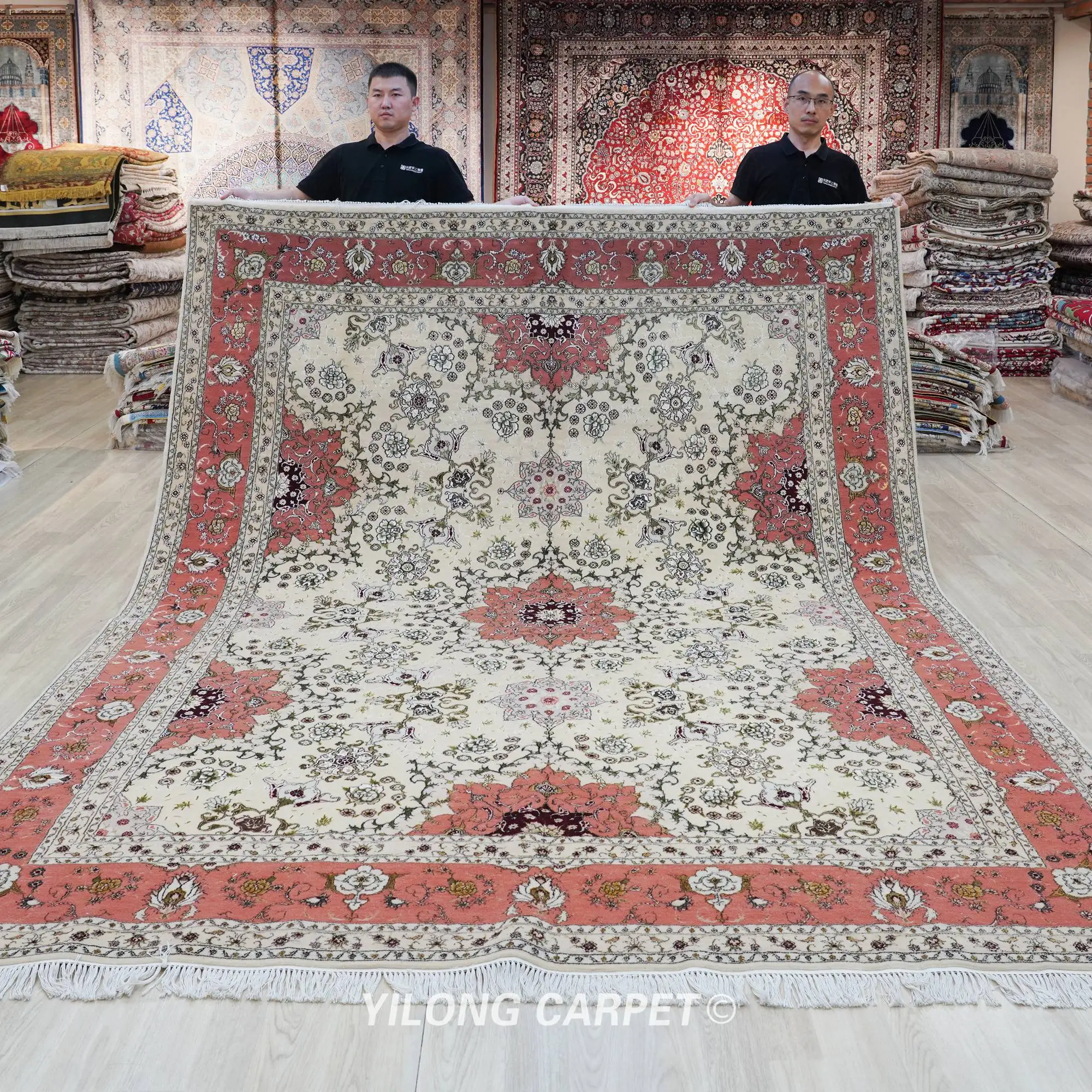 

8'x10' Handwoven Wool Silk Carpet Living Room Home Decor Indoor Rug (WML007)