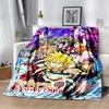 Thicken Blanket Anime The Seven Deadly Sins Printed Flannel Blankets for Beds Sofas Warm Bed Sheet Soft Blanket 4