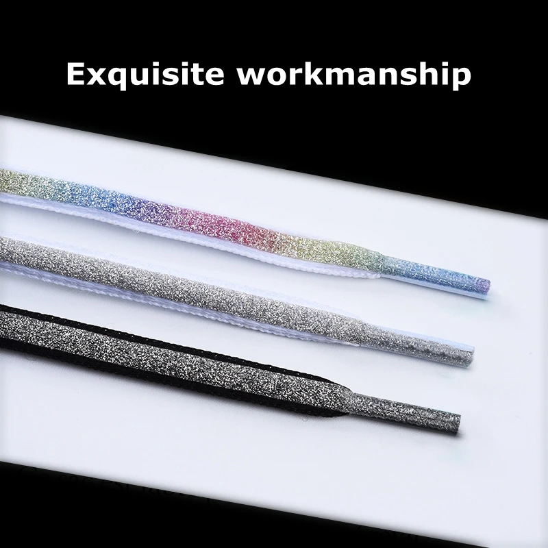 Shoe Laces Shoe Accessories 1Pair Semicircle Reflective Luminous Sneakers Shoelace Laser Sequin Fluorescent 100/120/140cm