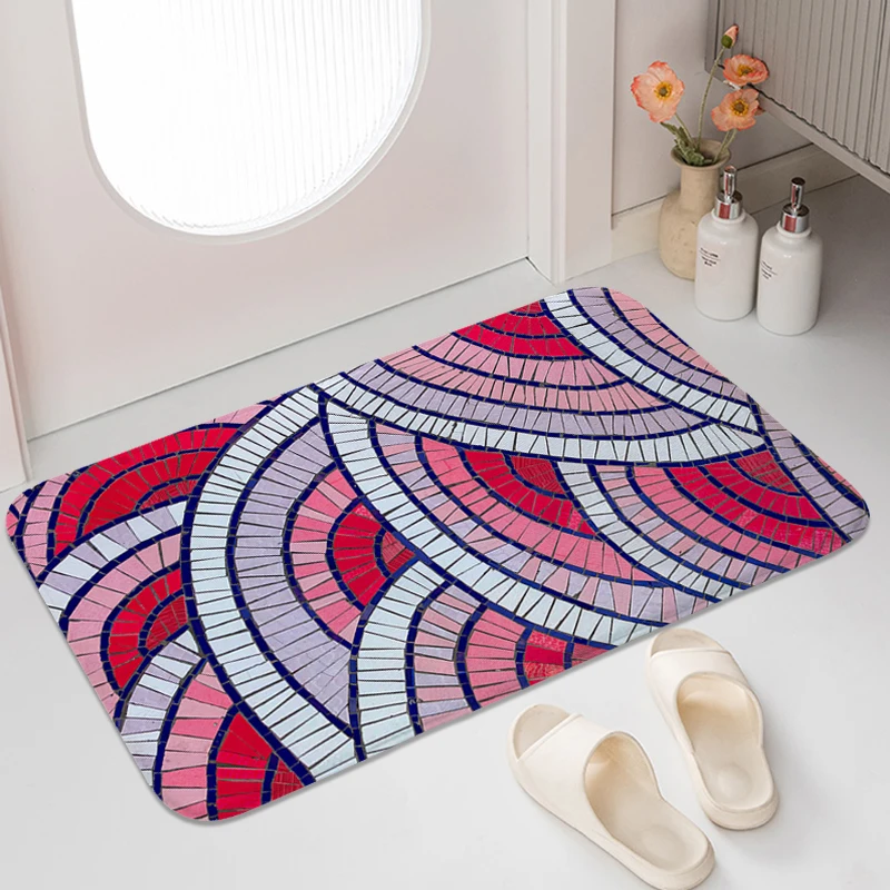 

Floor Mat Art Pattern Rug for Bedroom Washable Non-slip Kitchen Rug Toilet Foot Mat Funny Doormat Entrance Door Bathroom Carpet
