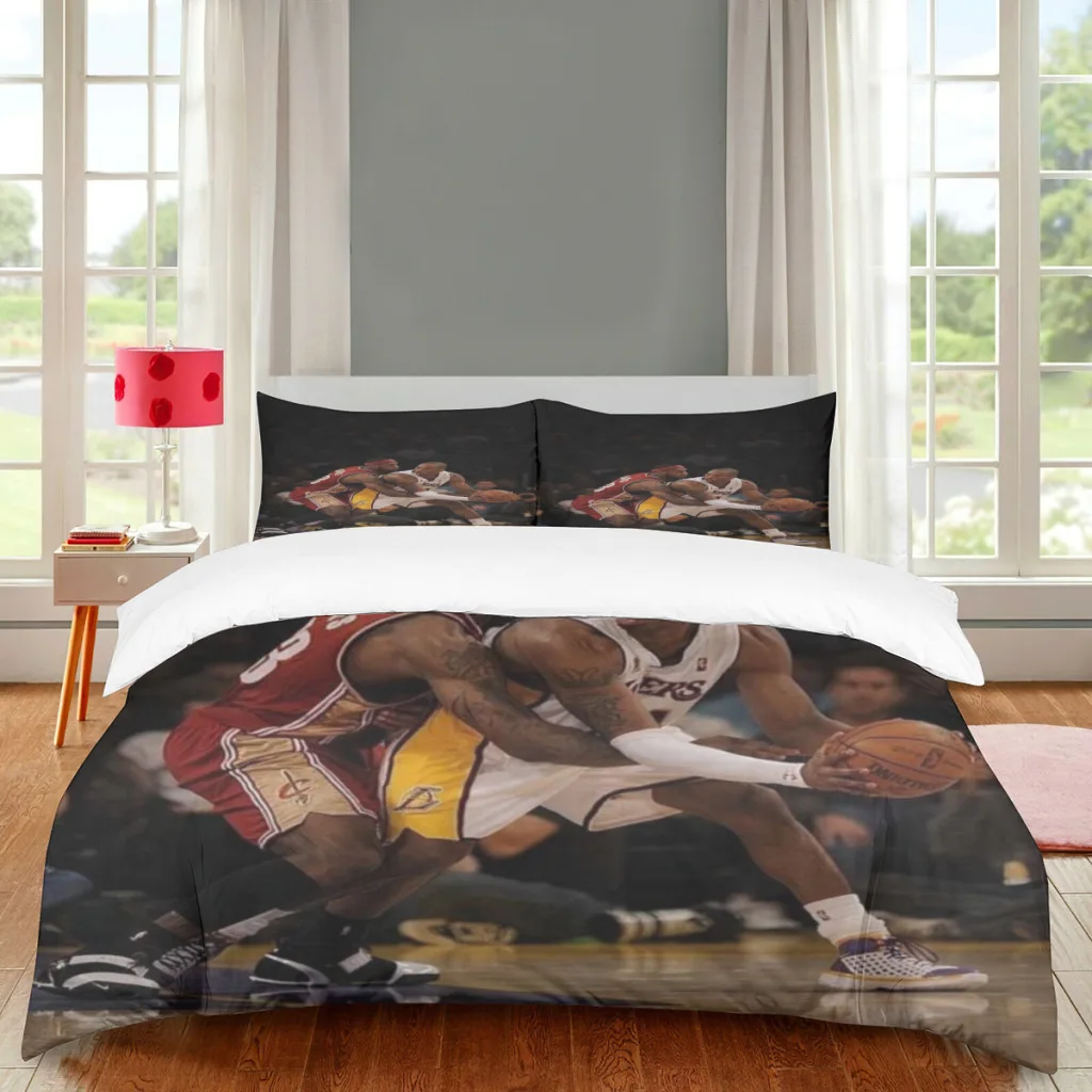 

NBA Kobe Los Angeles Lakers Basketball Never Stops Bedding Set Comforter Double Bedding Quilt Covers Duvet Cover