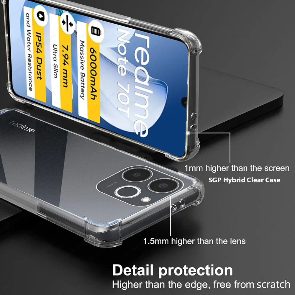 Soft Silicone Anti-Fall Protective Clear Phone Case Cover