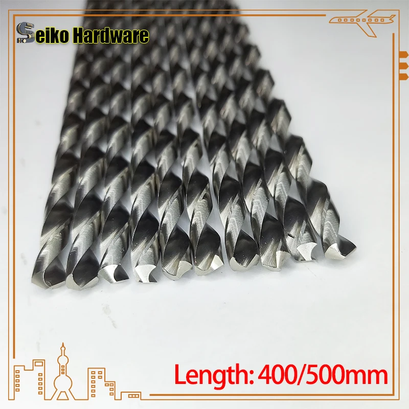 Extended Drill Bit High Hardness Woodworking 400mm/500mm Long High-speed Steel Drill Bit With Extra Long Straight Shank