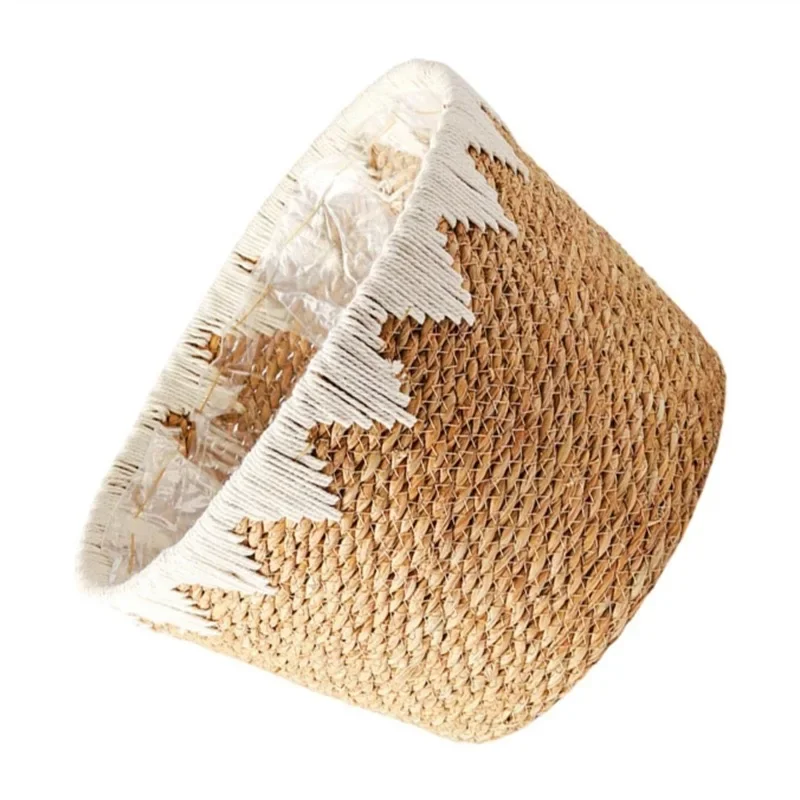 Natural Planter Wicker Basket  Flower Pot Rattan Straw Plants Basket For Home Garden organizer Decoration 22/25/32cm 3