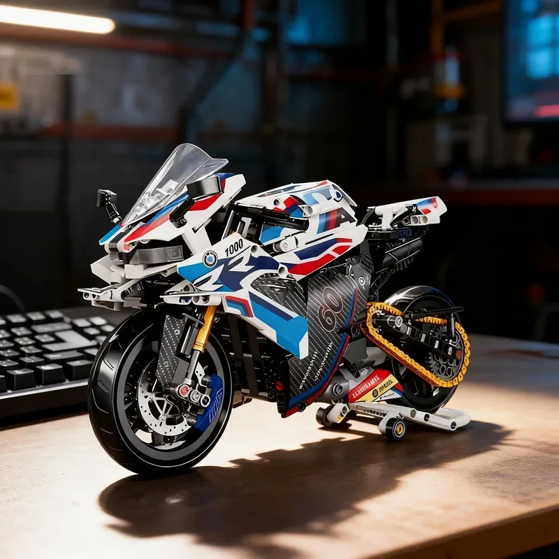 Motorcycle Building Blocks Set Super Motorbike Model Kit Technical Racing Kids Assembled Toys Gifts Boys And Girls 2026