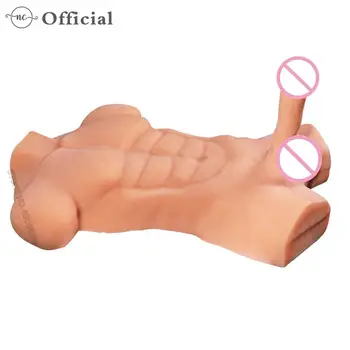 18 Penis Sex Torso Realistic Man Doll For Women 3D TPE Male Body Big Long