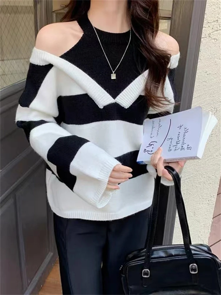 

Women Sweater Fall 2022 Women Clothing Pullover Female Knitting Sweaters Skinny Tops Loose Elegant Knitted Outerwear Thick Slim