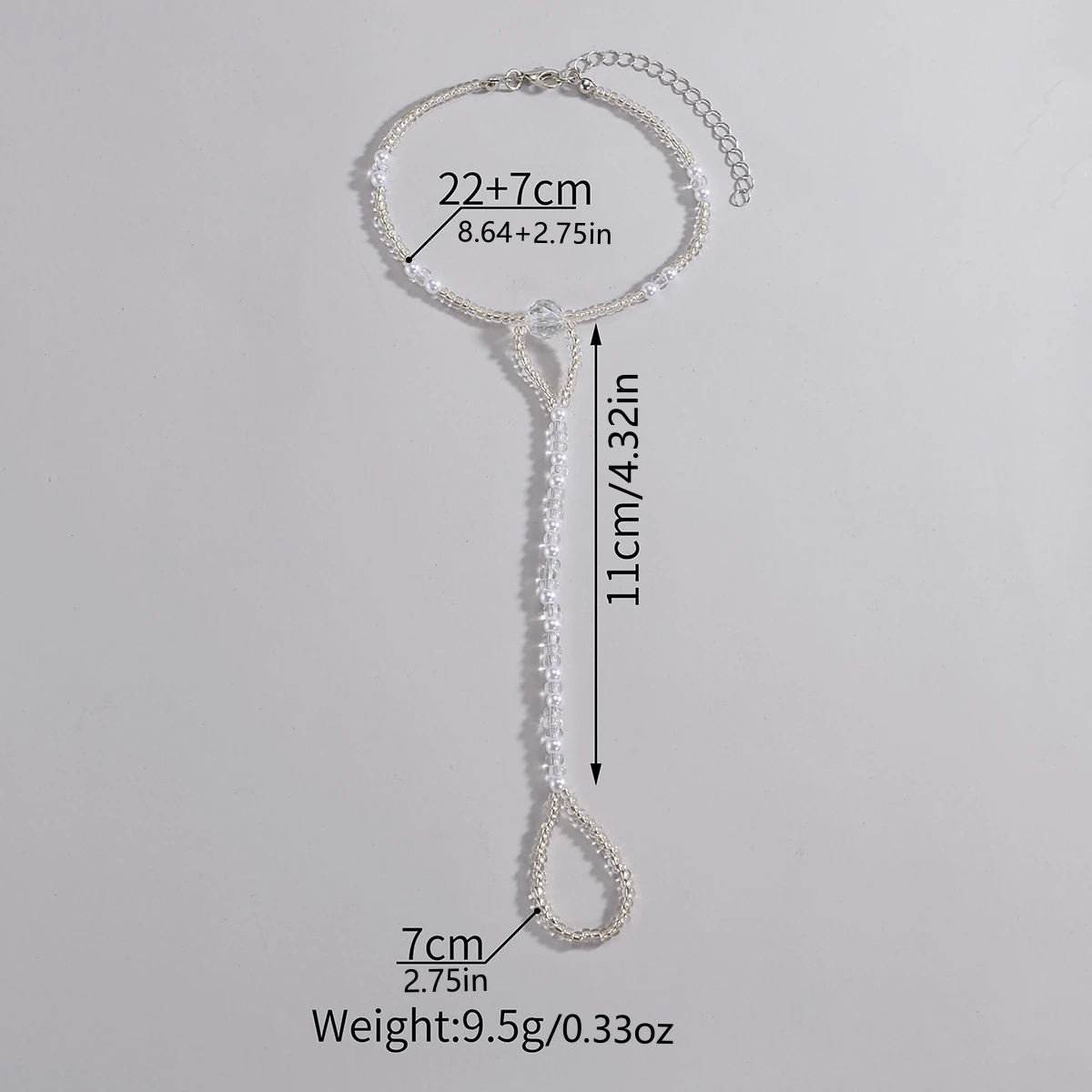 Beads Anklet Fashion Accessories Transparent Glass For Women