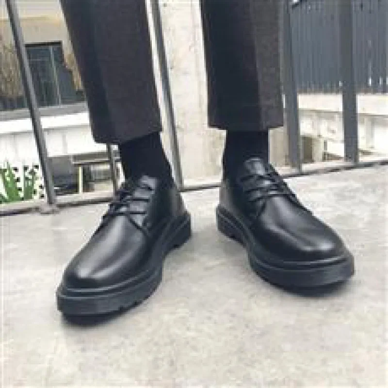 

Men's Business Casual Shoes Breathable Cowhide British Style Derby Shoes Black Formal Wear Groom's Shoes