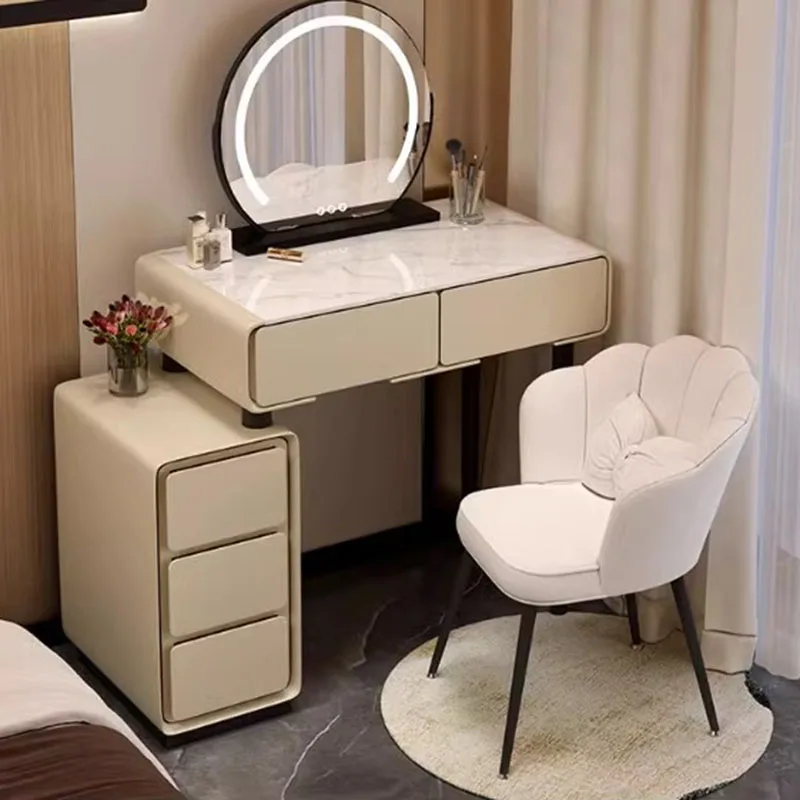 

Desings Bedroom Dressing Table Drawers Luxury White Makeup Dressing Table Storage Mirror Coiffeuse De Chambre Salon Furniture