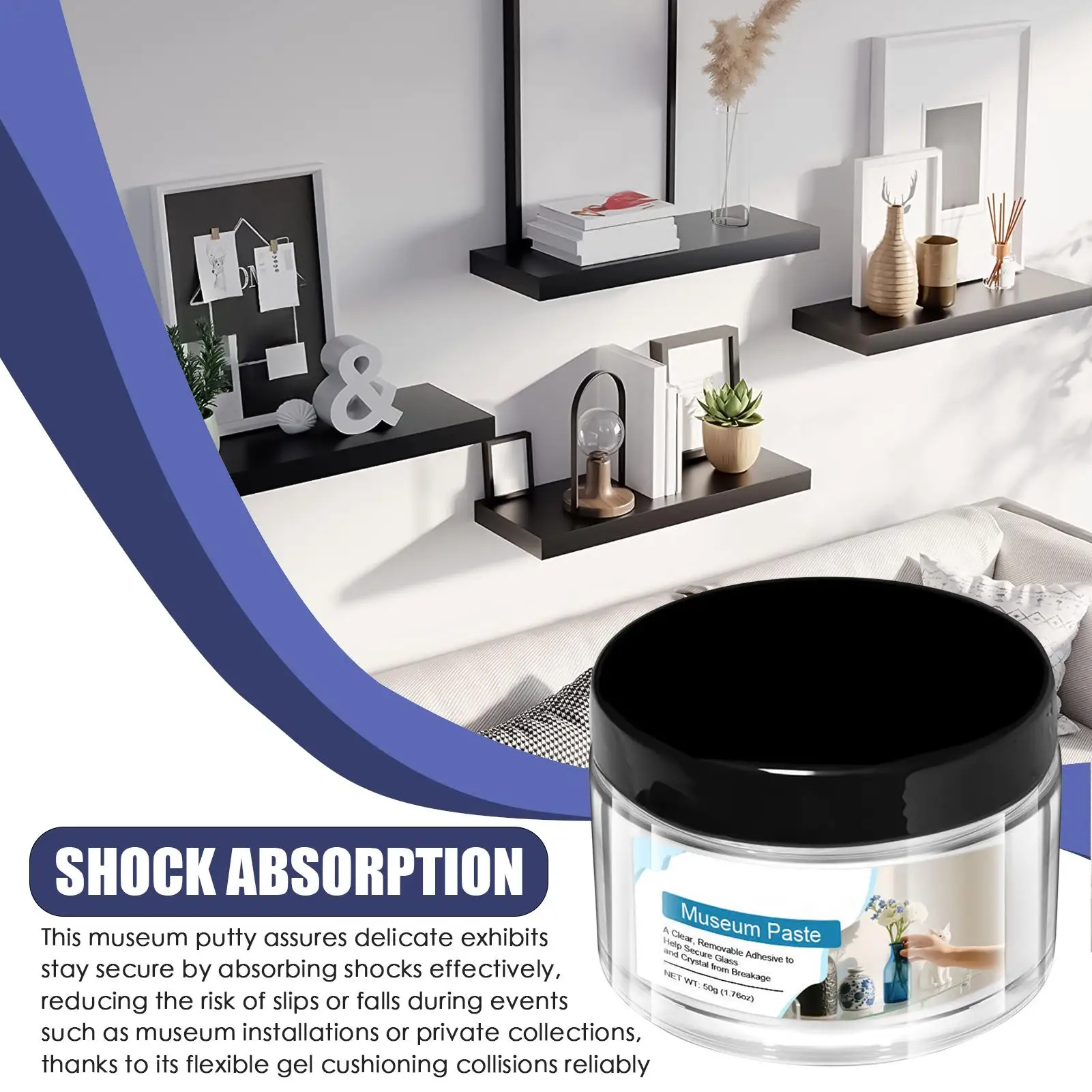 Museum Gel 50g Removable Glue Reusable Sticky Putty To Hold Things For Exhibit Ceramic Balloon Collection Artifact