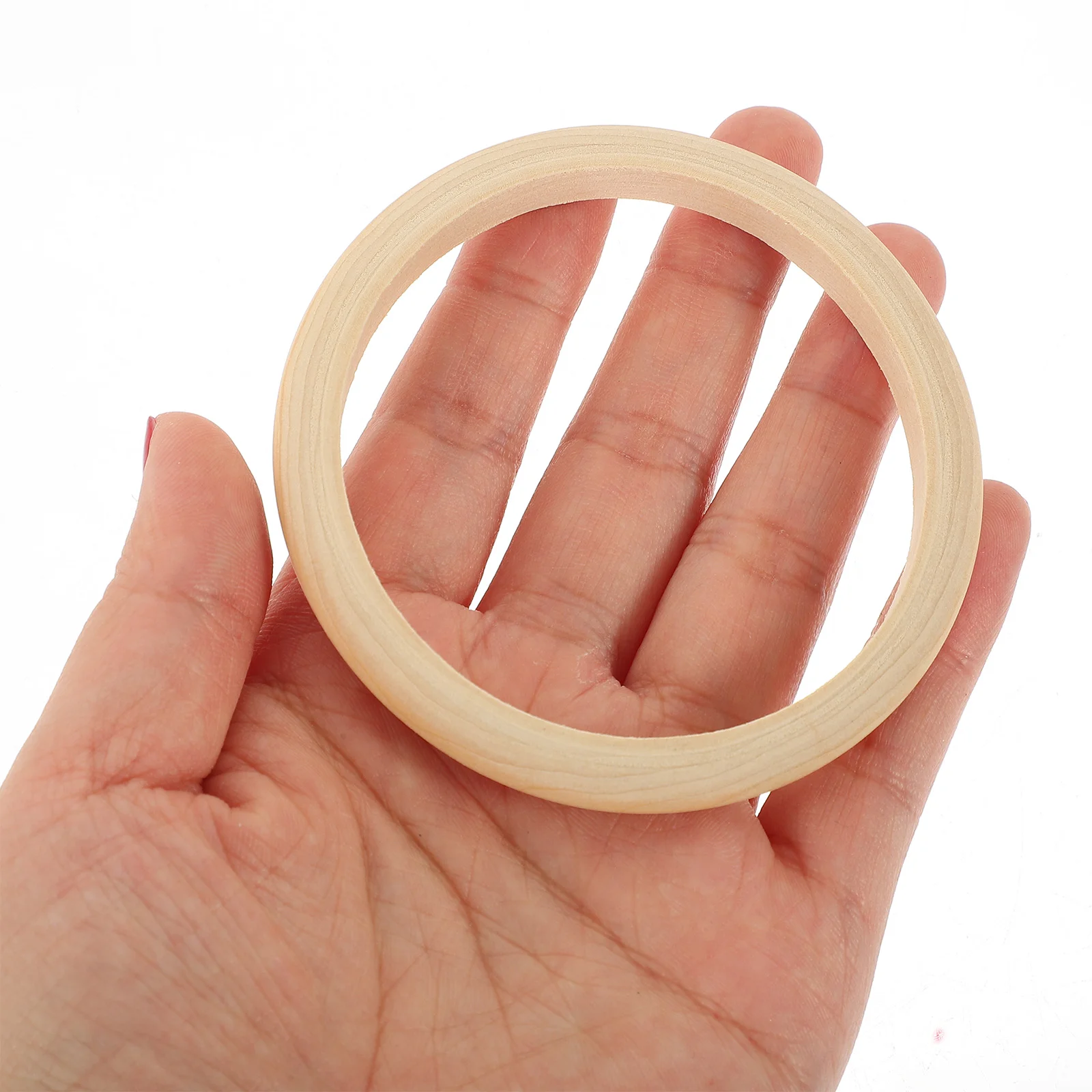 

10 Pcs Wooden Bracelet Ring Unpainted Bracelets Crafts Making Cuff And Unfinished Child Bangle DIY Circles