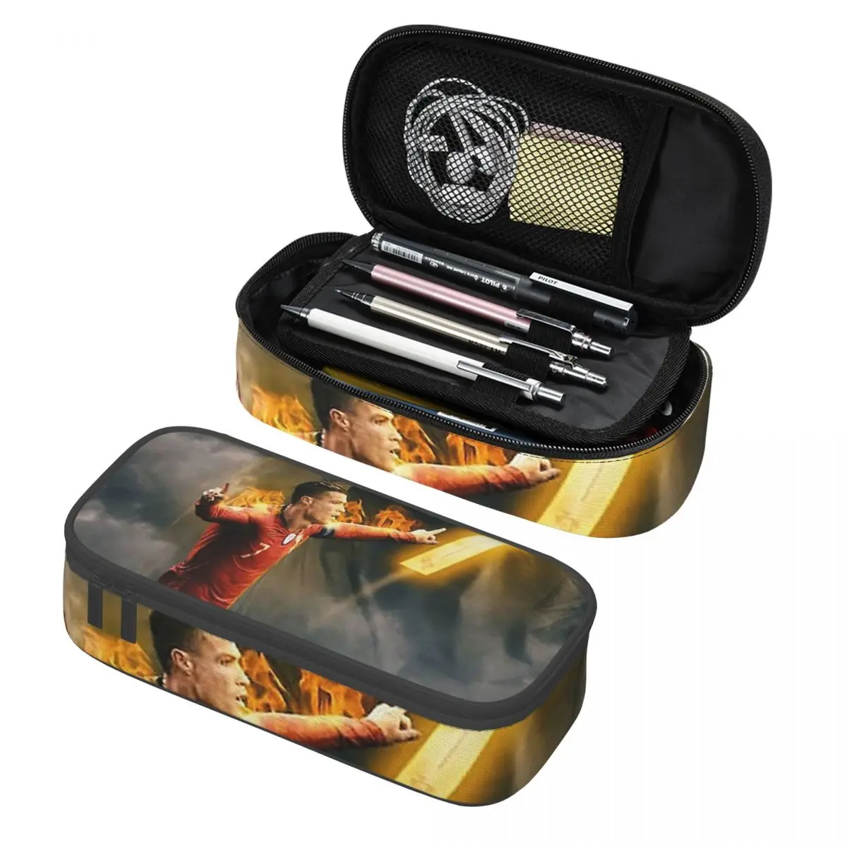 Cristiano Ronaldo Cr7 Pencil Cases Large Storage Pen Bags Pen Box Pencil Pouch For Boys Girls Students Stationery School Office