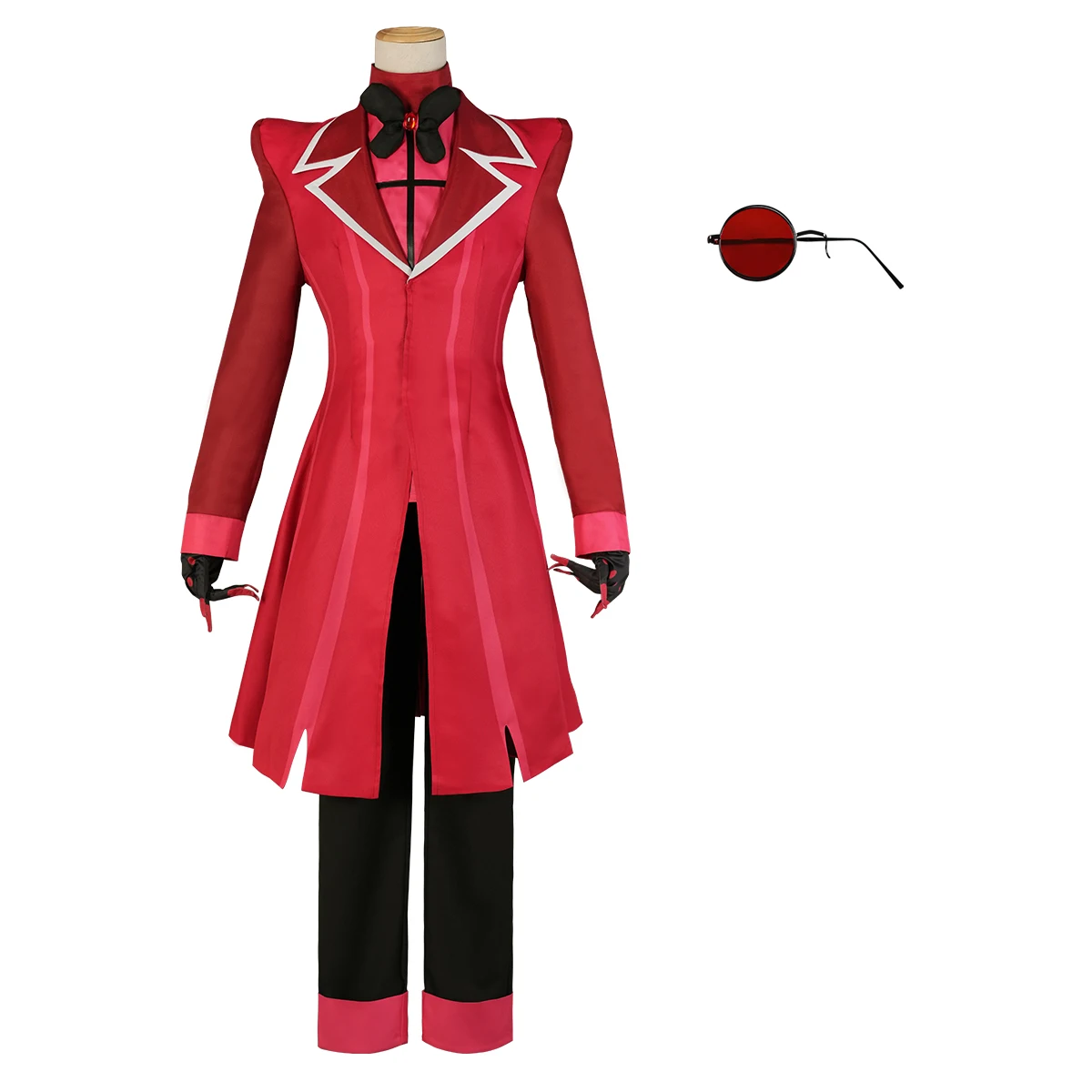 thumbnail image 1 of Peluca de disfraz de Cosplay de HOLOUN Haz Hotel Anime Alastor, red de rosas, fibra sintética, tamaño ajustable, regalo de Halloween para convención de disfraces, 1 of 5