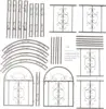 Arch Metal Outdoor Garden Arbor Double Gate | Montebello | 84" H x 53" W x 23" D | Gunmetal Black 5