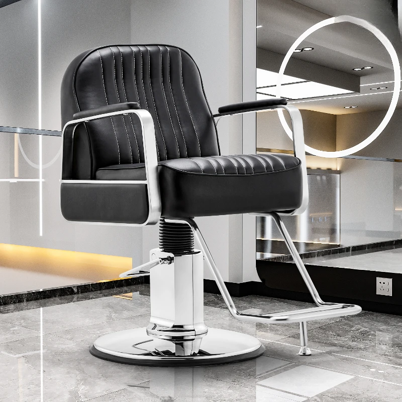 Professional Leather Barber Chairs Luxury Styling Swivel Salon Barber Chairs Beauty Makeup Barbearia Cadeira Furniture HD50LF