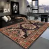 Retro Persian Luxury Carpets Large Area Living Room Boho Decoration Non-slip Rugs Bedroom Bedside Tables Soft Floor Mat Chairs 3