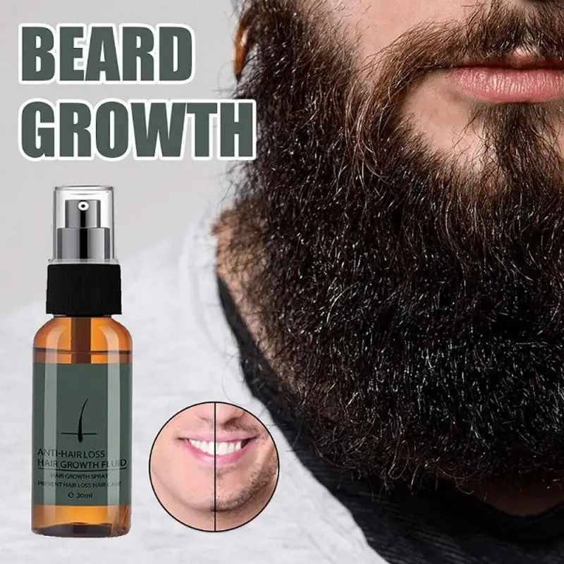 Natural Men Beard Growth Roller Kit Men's Beard Growth Oil Nourishing Enhancer Beard Oil Spray Anti Hair Loss With Beard Roller