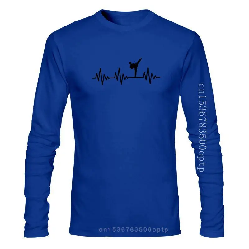 Man Clothing New Heartbeat Karate T-Shirt ECG Fight Aikido Kung Fu Kickboxing Judo | Мужская одежда