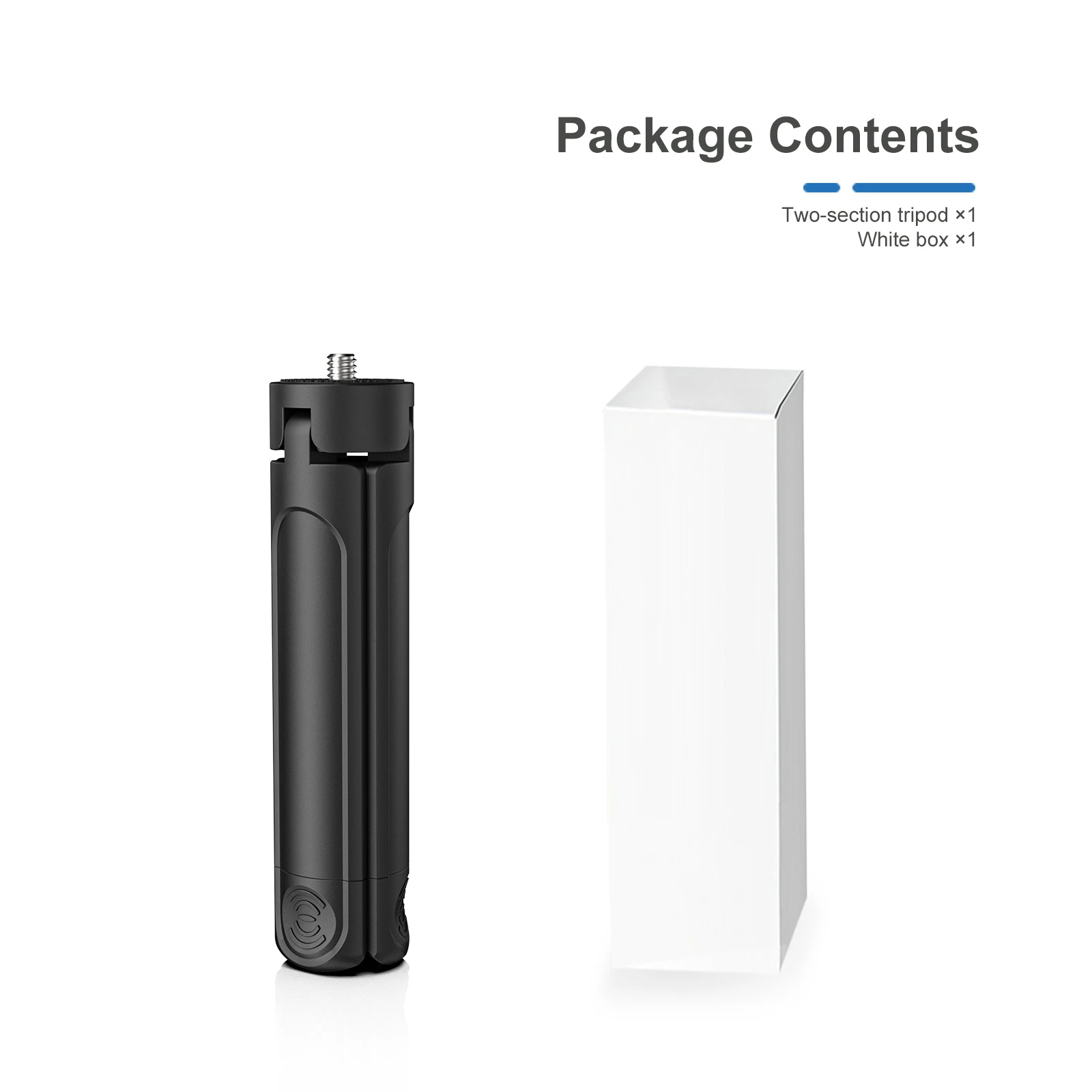 Treppiede da Tavolo Portatile con Lunghezza Regolabile a 2 Livelli, Vite da 1/4 di Pollice, Mini Treppiede Compatto per Fotocamera e Telefono - immagine 6