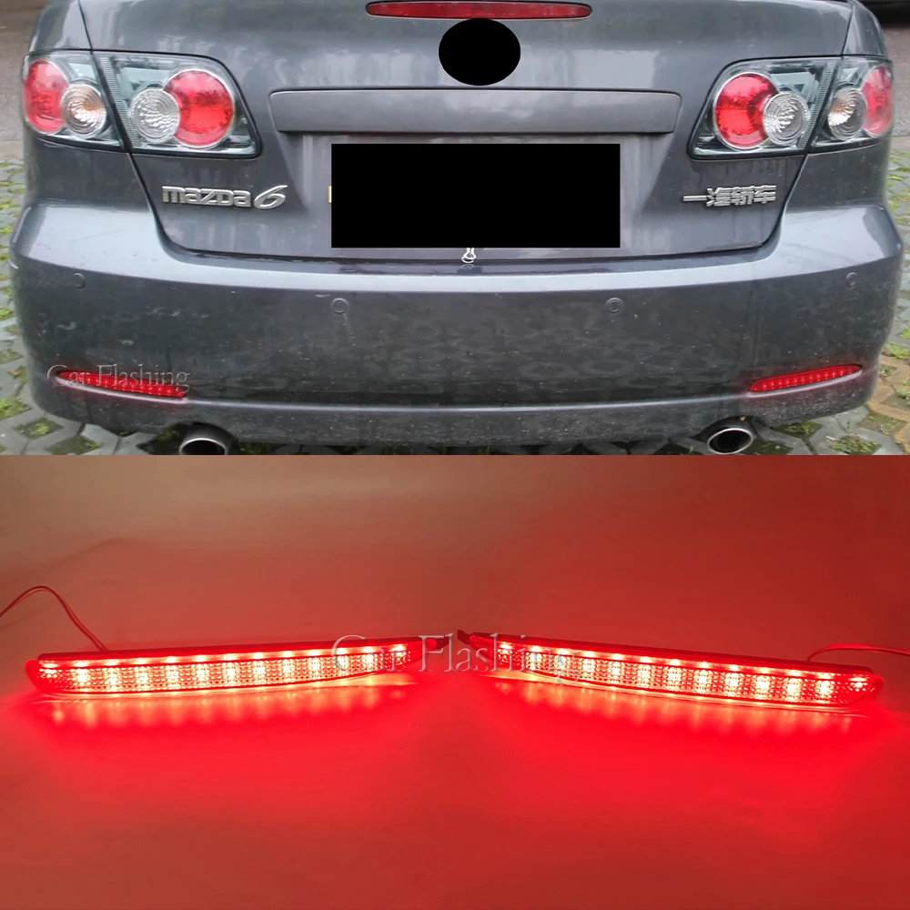 NS 2PCS For Toyota RAV4 LED Rear Bumper Light Reflector Brake Stop Lamp Driving Fog