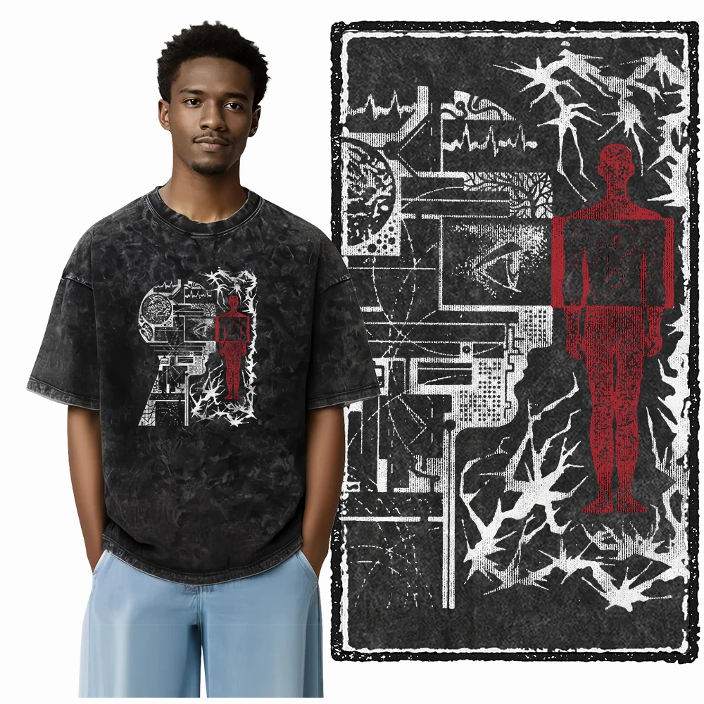 ZG2 STREETWEAR THEME Bedruckte Baumwolle Säuregewaschen Exklusive Grafik Unisex T-Shirt Coole Vintage Herren T-Shirts Große Größe T-Shirt für Männer – Detail 18