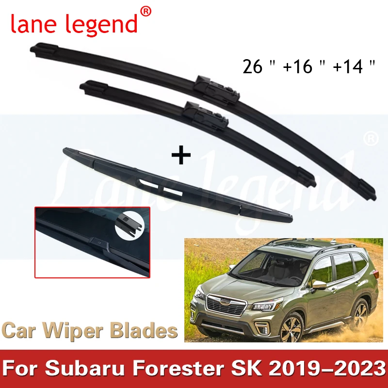 

Щетки стеклоочистителя LHD передние и задние для Subaru Forester SK 2019-2023, 26/16/14 дюймов