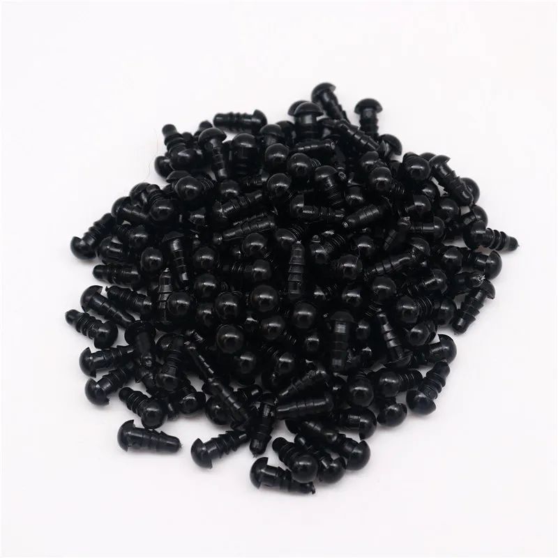 Black Plastic Safety Eyes for DIY Crafts and Doll Decoration (50/100pcs)
