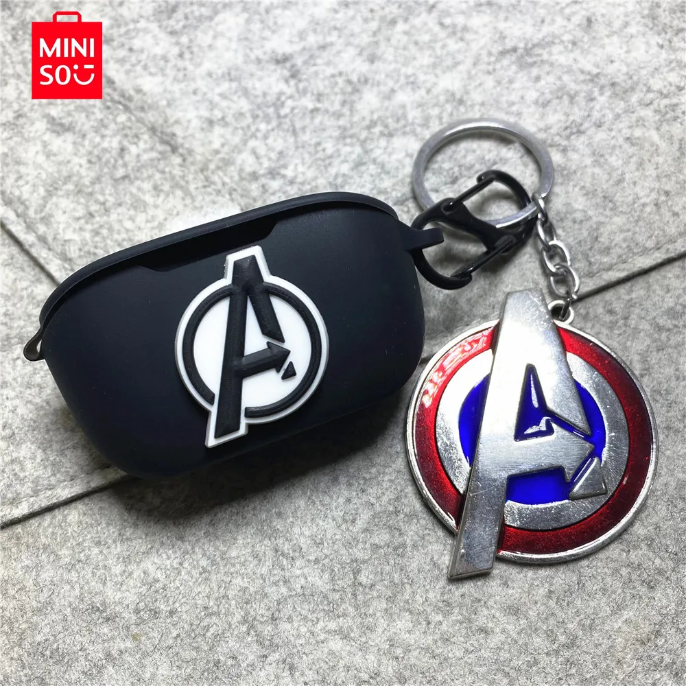 

Наушники MINISO с рисунком Marvel для JBL Wave Buds / Wave 100, силиконовые беспроводные наушники-вкладыши с зарядным устройством, защитный чехол с брелоком