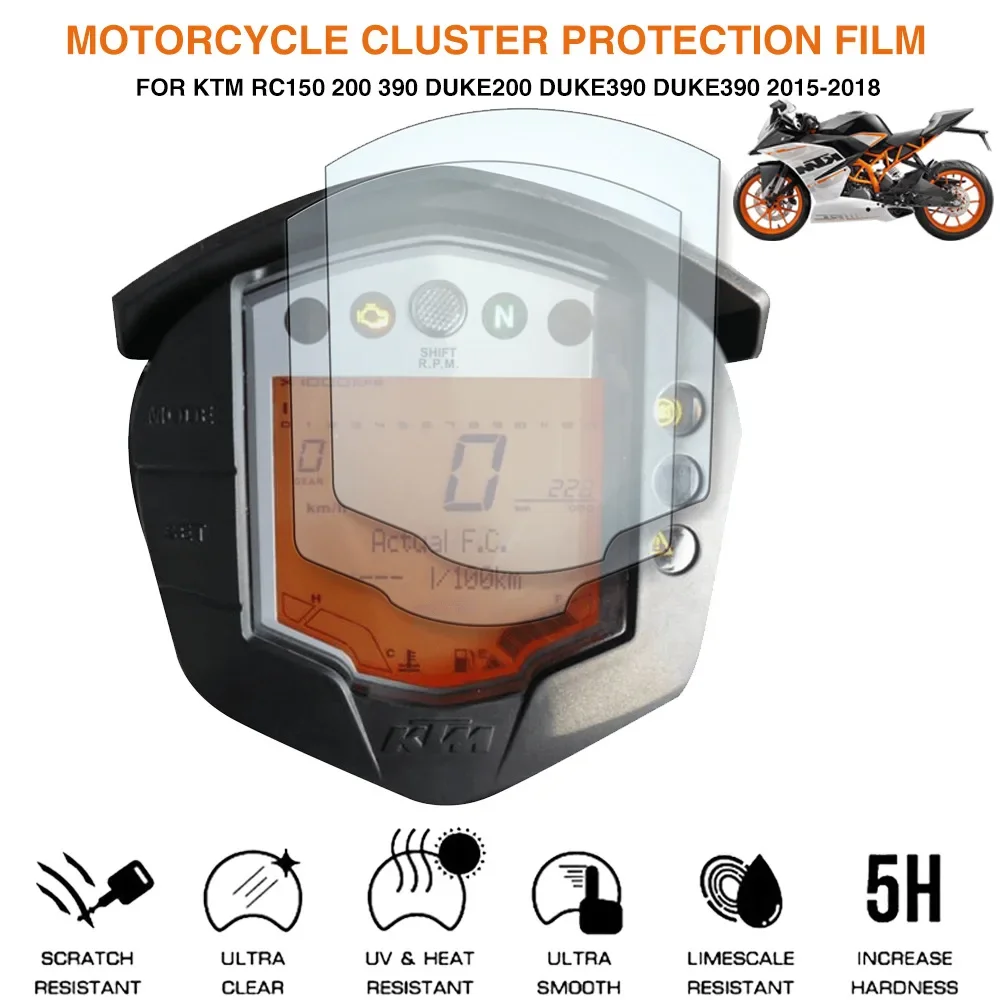 오토바이 클러스터 스크래치 방지 필름 스크린 보호대 액세서리, KTM 125 390 DUKE 11-16 RC125 200 390 13-2021 에 적합