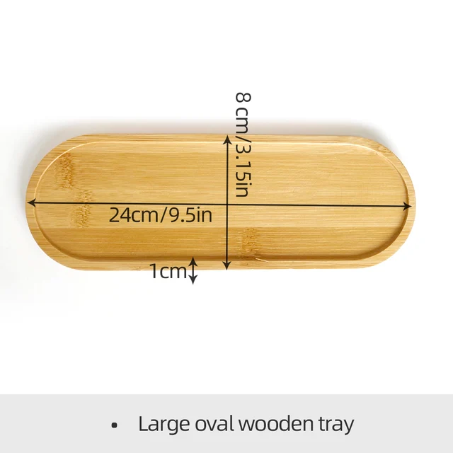L Oval Wood tray