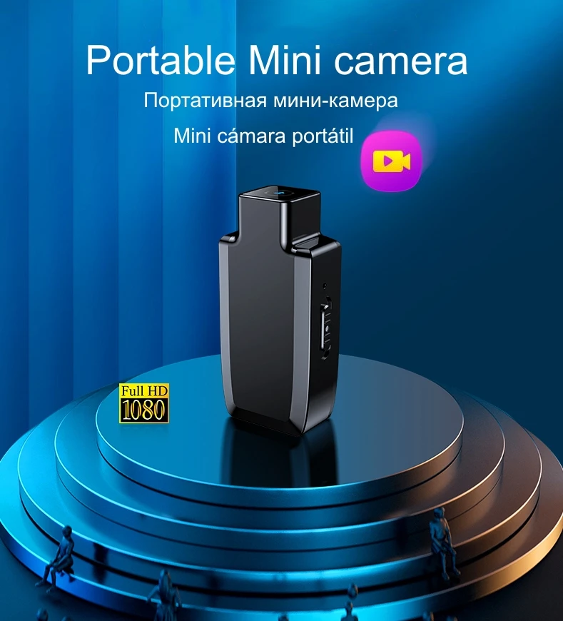 Description Picture 2 of itemA8 Digital Voice Audio Video Recorder Minicam Portable Camcorder Support 128GB Miniature Mini Pendant Camera