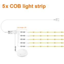Dimmable LED Cabinet and Closet Light with Motion Sensor and Hand Touch Activation (White)